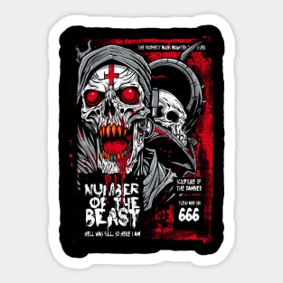 NUMBER OF THE BEAST Sticker